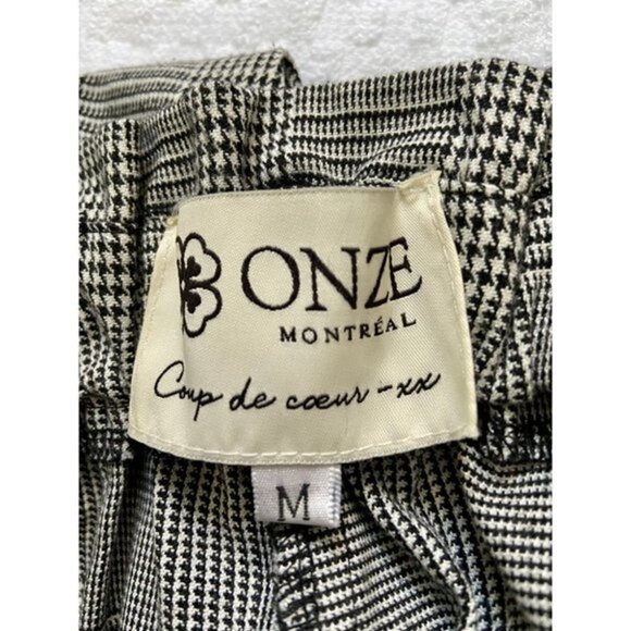 Women’s Onze Montréal paper bag houndstooth‎ trouser pants Sz medium - Picture 6 of 11